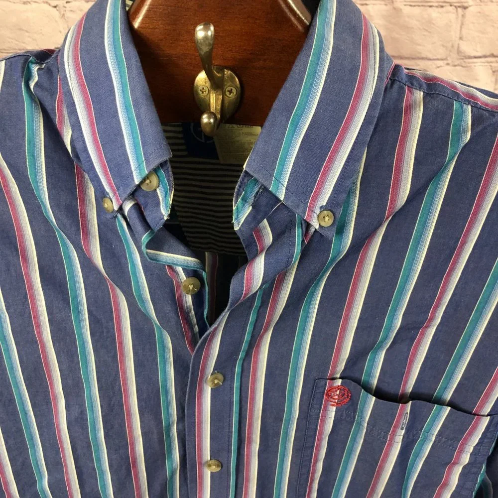 🛍️🛍️SOLD Men's Wrangler George strait dress shirt sz large Button down Shirt - Picture 3 of 5